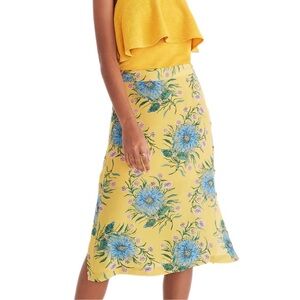Madewell Silk Side-Button Skirt